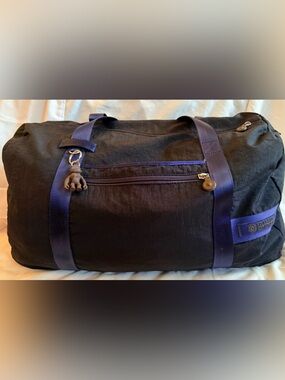 Kipling Art M Travel Duffle Weekender Black Blue Original Monkey